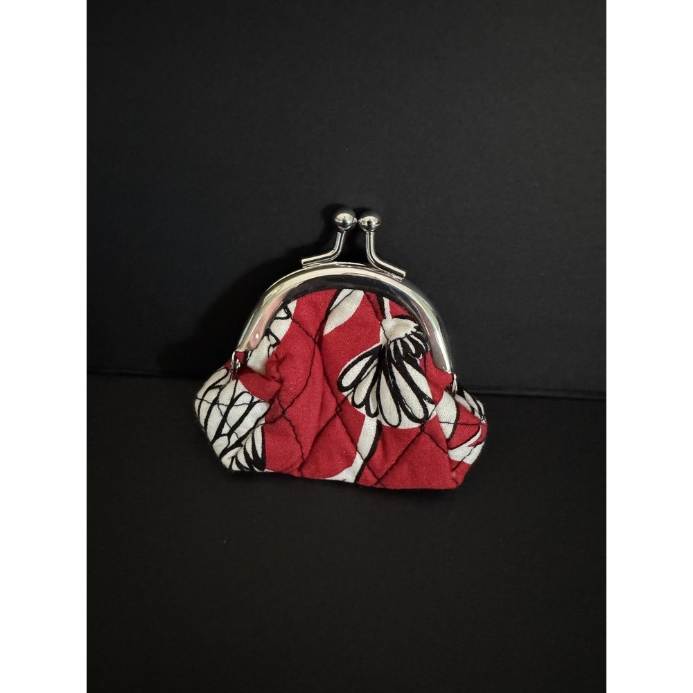 vera bradley coin purse red floral